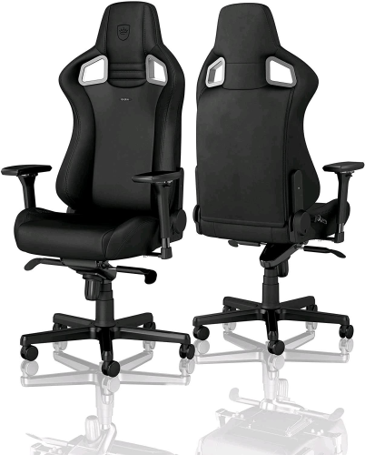 NOBLECHAIRS EPIC POLTRONA GAMING E UFFICIO IN ECOPELLE NERA